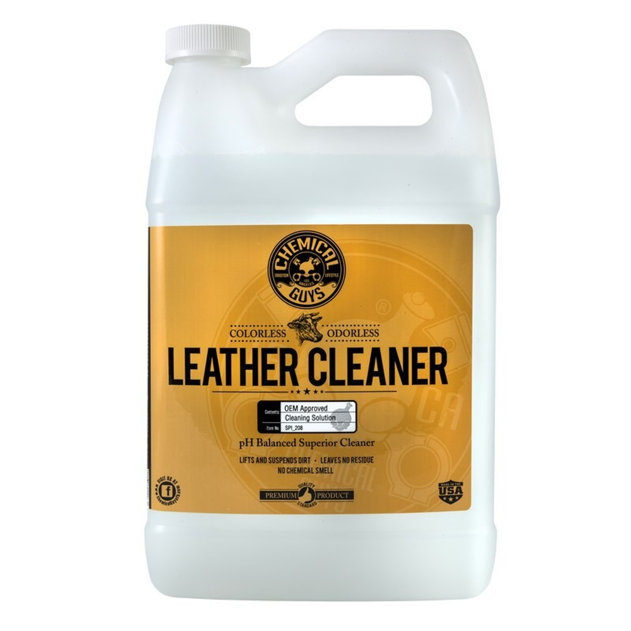 Chemical Guys Leather Cleaner Colorless & Odorless Super Cleaner - 16oz -  SPI_208_16 - Fidanza Performance