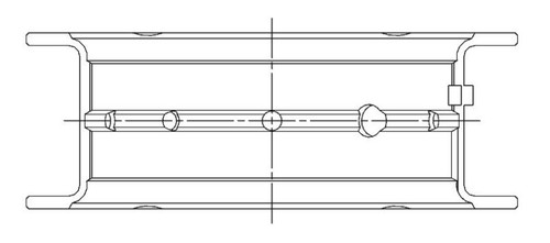ACL Nissan RB26DETT Standard Size High Performance w/ Extra Oil Clearance Main Bearing Set - 7M2428HX-STD Technical Drawing