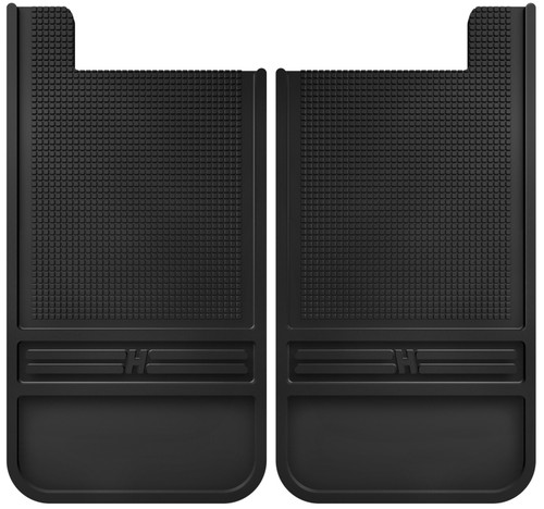 Husky Liners Universal 12in Wide Black Rubber Rear Mud Flaps w/o Weight - 55100