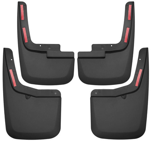 Husky Liners 2015-2017 Ford F-150 w/ OE Fender Flares Front and Rear Mud Guards - Black - 58456