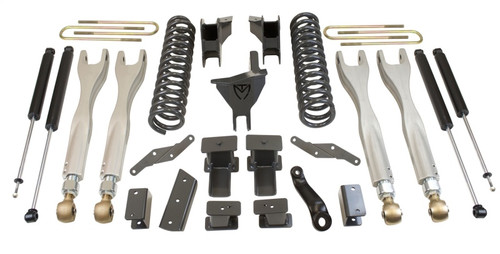 MaxTrac 17-19 Ford F-250/350 4WD 4in/1in MaxPro Coil Lift Kit w/4-Link Arms & MaxTrac Shocks - K943341L Photo - Primary