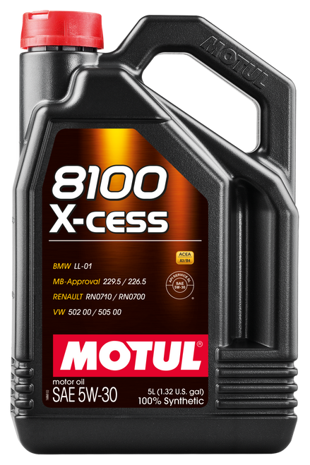 Motul Synthetic Engine Oil 8100 5W30 X-CESS 5L - 108946 Photo - Primary