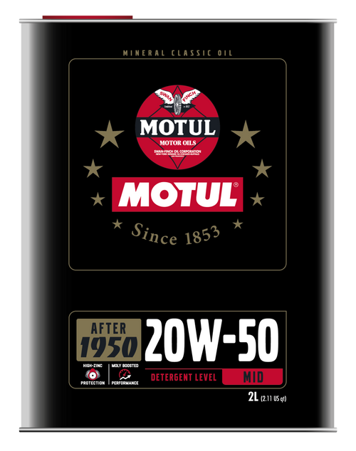 Motul 20W50 Classic Performance Oil - 10x2L - 110621 Photo - Primary