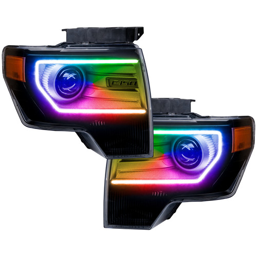 Oracle Ford F-150/Raptor 09-14 Perimeter Halo Kit - ColorSHIFT w/ BC1 Controller - 2203-335 Photo - Unmounted