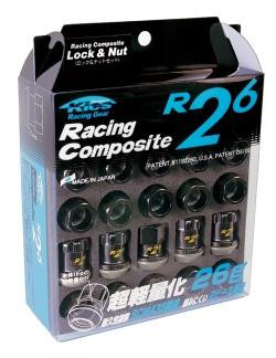 Project Kics 12X1.25 Black R26 Lug Nuts - 16+4 - 32875 Photo - Primary