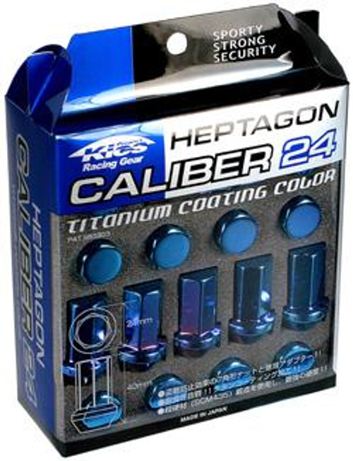 Project Kics 12X1.25 Titanium Blue Caliber Lug Nut - WHPC03 Photo - Primary