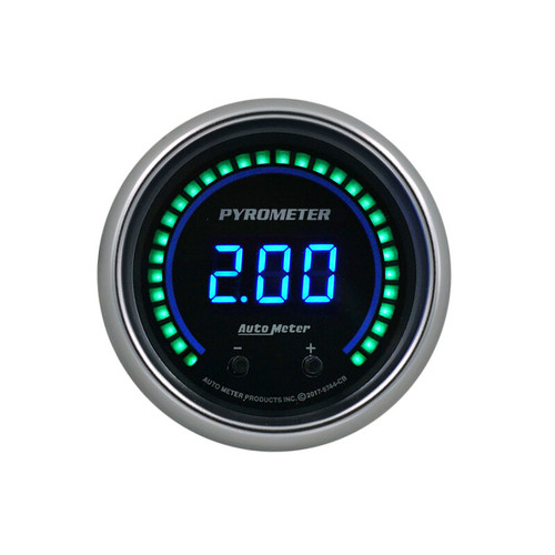 Autometer 52.4mm Black Two Channel 0-2000 Degree Pyrometer (EGT) Cobalt Elite Digital Gauge - 6744-CB User 1