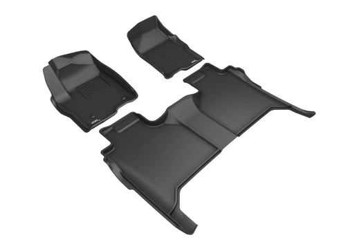 3D MAXpider 2019-2020 Chevrolet Silverado 1500 Kagu 1st & 2nd Row Floormats - Black - L1GM02501509 Photo - Primary