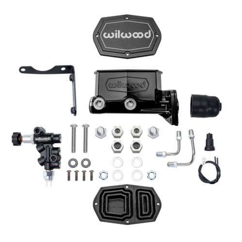 Wilwood Compact Tandem Master Cylinder w/ Combination Valve 1-1/8in Bore - Black - 261-16798-BK User 1