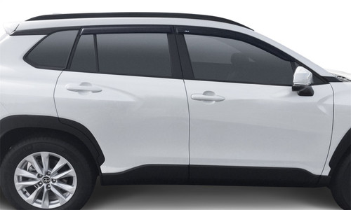 AVS 22-23 Toyota Corolla Cross Outside Mount Ventvisor Defector 4pc - Smoke - 94168 Photo - Mounted