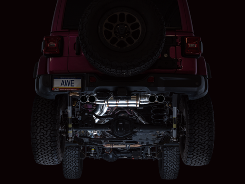 AWE 21+ Wrangler 392 Switchpath Cat-Back Exhaust- Quad BashGuards - 3025-41392 Photo - Mounted