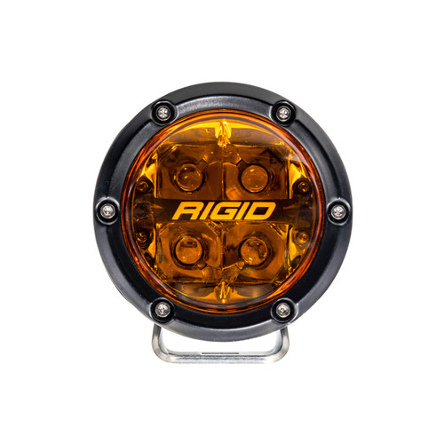 Rigid Industries 360-Series 4in Fog w/ Amber PRO Lens - White (Pair) - 36123 Photo - Primary