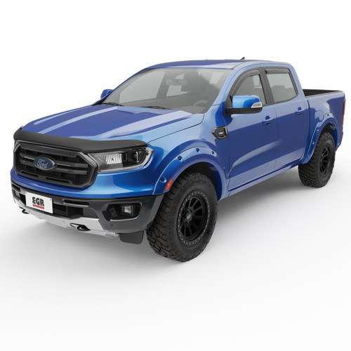 EGR 19+ Ford Ranger Superguard Hood Guard Matte Black - 303555 Photo - lifestyle view