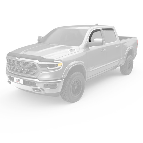 EGR 19-23 Ram 1500 In-Channel Window Visors Front/Rear Set Matte Black Extended Cab - 572965 Photo - Mounted