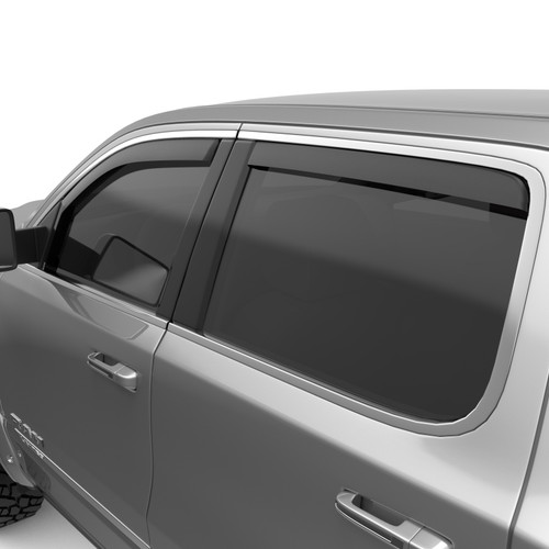 EGR 19-23 Ram 1500 In-Channel Window Visors Front/Rear Set Matte Black Extended Cab - 572965 Photo - Close Up