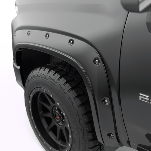 EGR 20-23 Chevrolet Silverado 2500Hd/3500Hd Traditional Bolt-On Look Fender Flares Black Set Of 4 - 791884-GBA Photo - Close Up