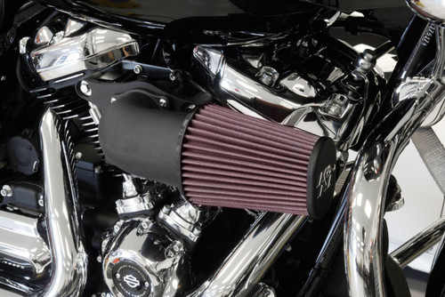 K&N FIPK H/D Touring Models 2017-2018 BLACK Performance Air Intake System - 57-1138 Photo - Mounted