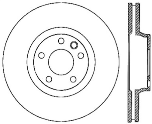 StopTech Power Slot 07-10 Audi Q7 / 03-10 Porsche Cayenne Cryo Right Front Slotted Rotor - 126.33091CSR Photo - Primary