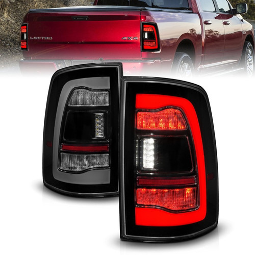 ANZO 09-18 Dodge Ram 1500 Sequential LED Taillights Smoke Black - 311470 Photo - Primary