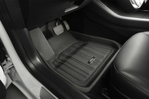 3D MAXpider 21-23 Polestar 2 Elitect 1st & 2nd Row Floormats - Black - E1PS00001809 Photo - Mounted