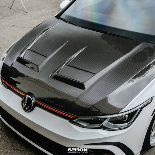 Seibon 2022-2023 Volkswagen Golf GTI/R DV-Style Carbon Fiber Hood - HD22VWG8-DV User 1