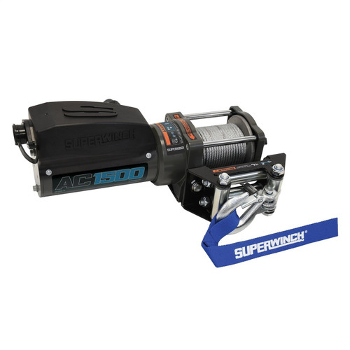 Superwinch 1,500 lbs. 1.1 HP 120V AC 1/8 In x 35ft. Wire Rope - Gray Wrinkle - 1715001 Photo - Unmounted