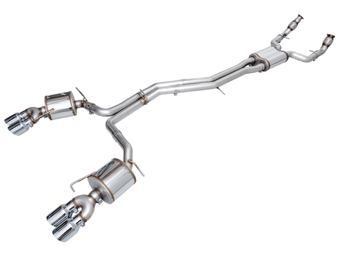 AWE Tuning 19-23 Audi C8 S6/S7 2.9T V6 AWD Touring Edition Exhaust - Chrome Silver Tips - 3015-42103 Photo - Primary