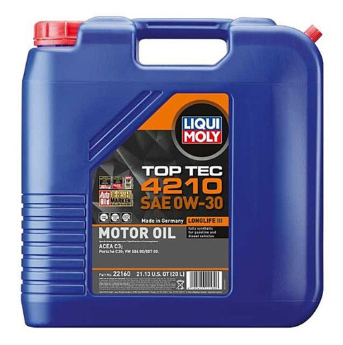 LIQUI MOLY 20L Top Tec 4210 Motor Oil SAE 0W30 - 22160 User 1