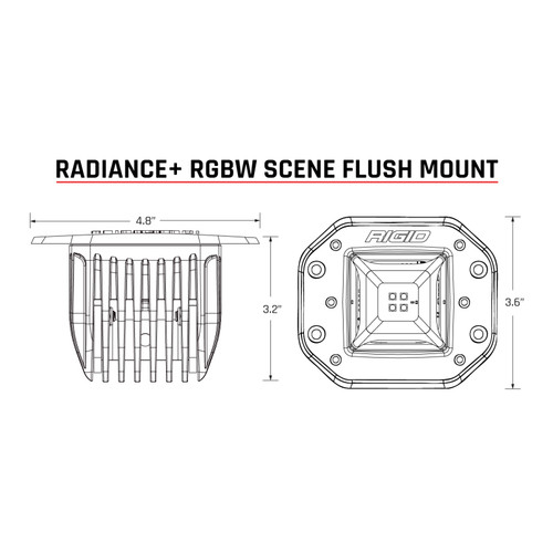Rigid Industries Radiance+ Scene RGBW Flush Mount - Pair - 682153 User 3