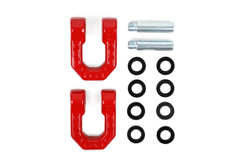 DV8 Offroad Elite Series D-Ring Shackles - Pair (Red) - UNSK-01RD Photo - Unmounted