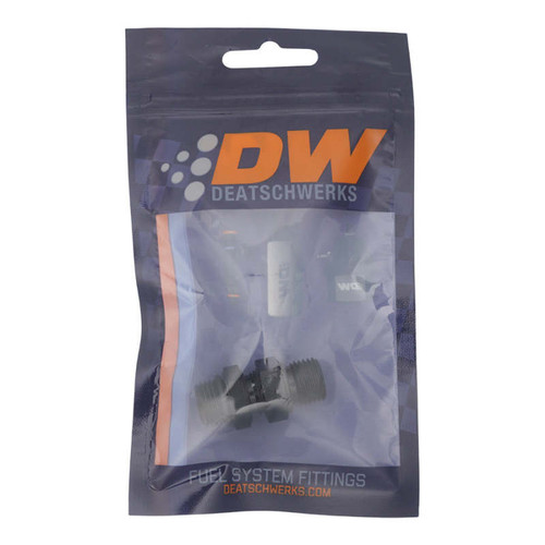 DeatschWerks 6AN ORB Male to 6AN ORB Male Swivel Adapter - Anodized Matte Black - 6-02-0423-B Photo - lifestyle view