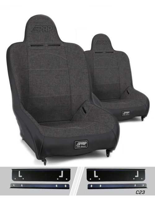 PRP 97-02 Jeep Wrangler TJ Premier High Back Suspension Seats Kit (Pair) - Gray - A100110-C23-54 Photo - Primary