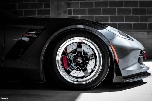 Weld V-Series 15x10 / 5x4.5 BP / 5in. BS Black Center - Polished Shell Non-Beadlock - 84B-510210