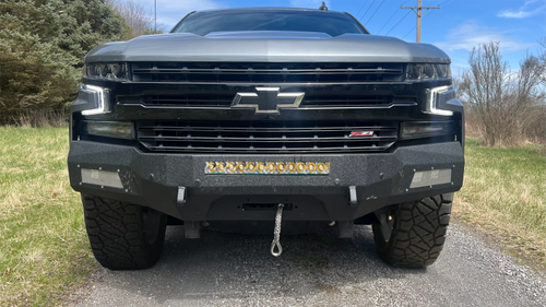 Fishbone Offroad 19-21 Chevrolet Silverado 1500 Rockfish Front Bumper - Black Texture - FB22389 Photo - lifestyle view