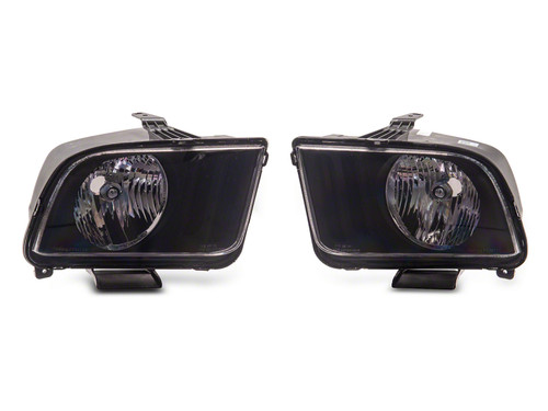 Raxiom 05-09 Ford Mustang Axial Series OEM Style Rep Headlights- Chrome Housing (Clear Lens) - 413414 Photo - Primary