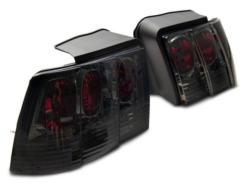 Raxiom 99-04 Ford Mustang Axial Series Altezza Style Tail Lights- Blk Housing (Smoked Lens) - 413422 Photo - Close Up