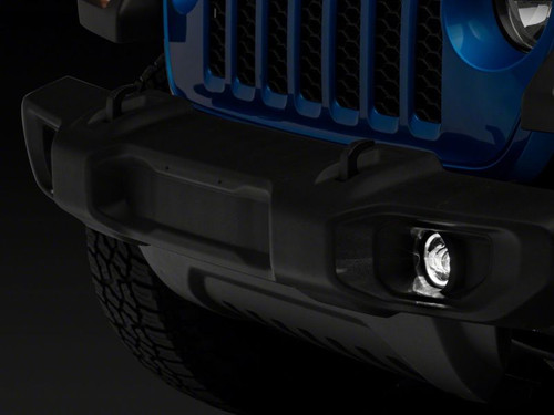 Raxiom 07-23 Jeep Wrangler JK & JL 20-23 Jeep Gladiator JT Axial Series LED Fog Lights w/ Halo - J142669 Photo - Close Up