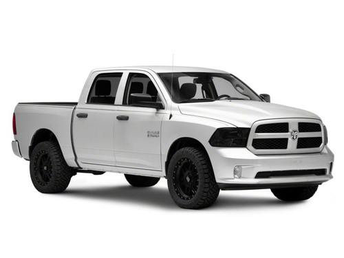 Raxiom 09-18 Dodge RAM 1500 Axial OEM Rep Headlights w/ Dual Bulb- Chrome Housing (Smoked Lens ) - R118021 Photo - Close Up