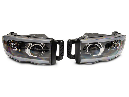 Raxiom 02-05 Dodge RAM 1500/2500/3500 Axial LED Projector Headlights- Blk Housing (Clear Lens) - R131477 Photo - Primary