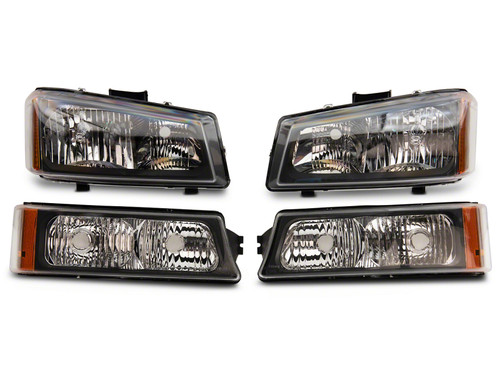 Raxiom 03-06 Chevrolet Silverado 1500 Axial OEM Style Rep Headlights- Chrome Housing (Clear Lens) - S122320 Photo - Primary