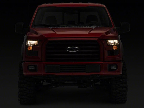 Raxiom 15-17 Ford F-150 Axial OEM Style Rep Headlights- Chrome Housing- Smoked Lens - T551346 Photo - Close Up