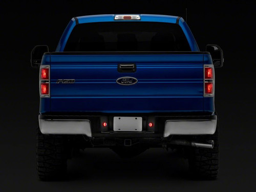Raxiom 10-14 Ford F-150 Axial Series LED License Plate Lamps- Red and White - T557361 Photo - Close Up