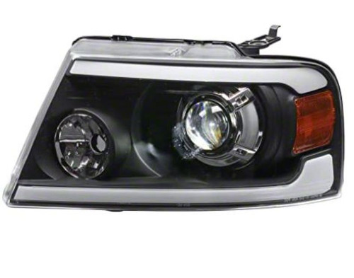 Raxiom 04-08 Ford F-150 Axial Series LED Projector Headlights- Blk Housing (Clear Lens) - T566365 Photo - Close Up