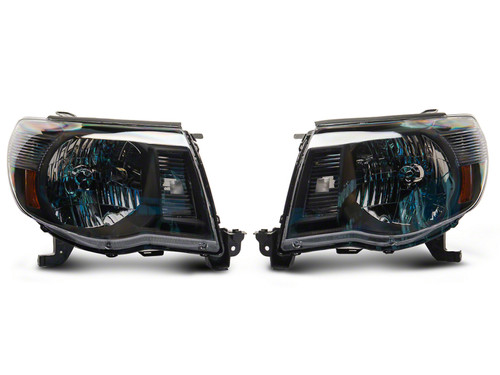 Raxiom 05-11 Toyota Tacoma Axial Series OE Replacement Headlights- Blk Housing (Clear Lens) - TT26260 Photo - Primary