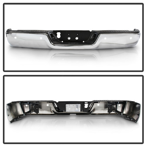 xTune 09-18 Dodge Ram 1500 w/Parking Sensor OEM Style Steel Rear Bumper - Chrome RB-DR09-SET-WS-C - 9047022 Photo - Unmounted