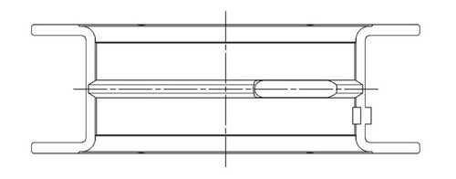 ACL Ford 4 2300 (Single Spark Plug engines) Race Series Engine Crankshaft Main Bearing Set - 5M1117H-20 Technical Drawing
