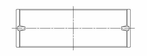 ACL Ford Duratorq 2.0L2.2L2.4L Diesel RACE Series Engine Crankshaft Main Bearing Set - 5M2276H-.025 Technical Drawing