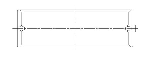 ACL **Coated** Chev. V8 265-283-302-327 Race Series Engine Crankshaft Main Bearing Set - 5M429HC-010 Technical Drawing