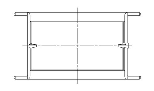 ACL Chev. V8 265-283-302-327 Race Series Engine Crankshaft Main Bearing Set - 5M429HX-STD Technical Drawing