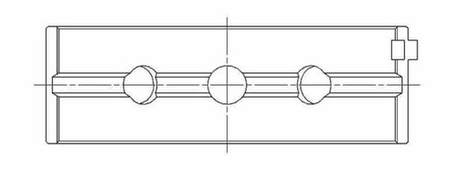 ACL Suzuki 4 M16A (1.6L) Race Series Engine Crankshaft Main Bearing Set - 5M8443H-.25 Technical Drawing
